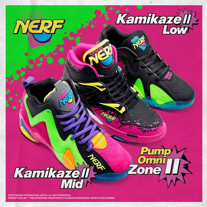 NERF和锐步Reebok全新联名款篮球鞋将于月底下旬发售图片