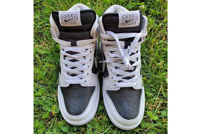 新款Supreme和Nike SB Dunk High黑白配色联名鞋曝光图片5