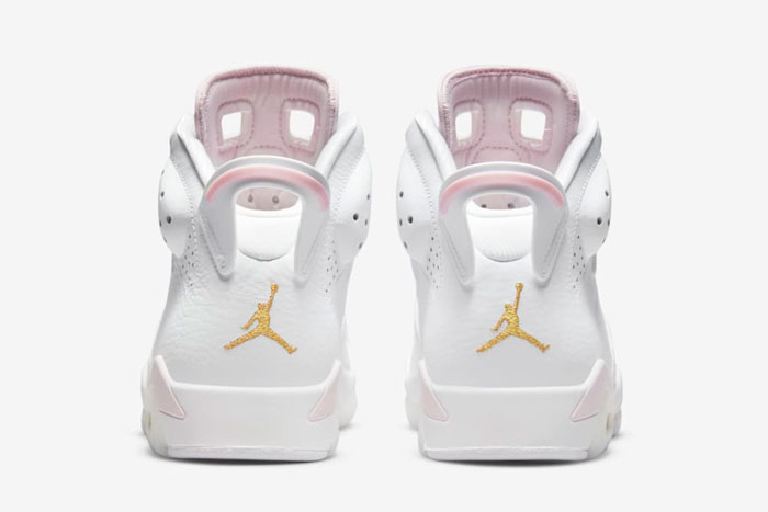 新款Air Jordan 6 WMNS “Gold Hoops”女性专属白粉配色篮球鞋曝光图片2