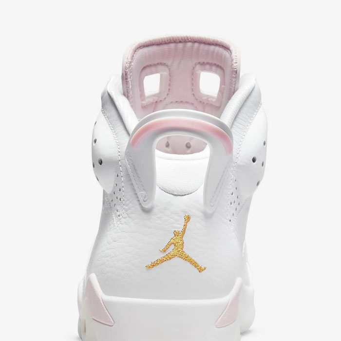 新款Air Jordan 6 WMNS “Gold Hoops”女性专属白粉配色篮球鞋曝光图片7