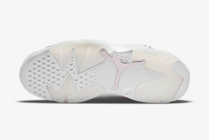 新款Air Jordan 6 WMNS “Gold Hoops”女性专属白粉配色篮球鞋曝光图片4