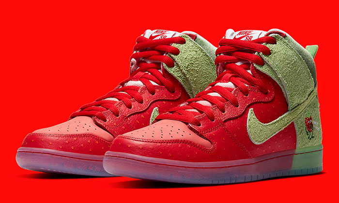 Nike SB Dunk High「Strawberry Cough」红绿配色官图曝光图片