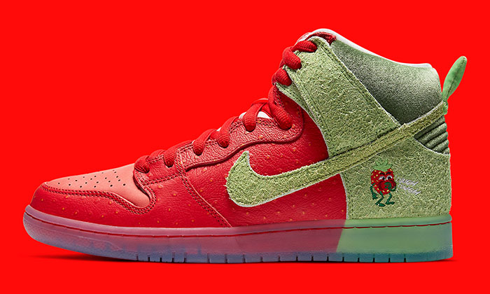 Nike SB Dunk High「Strawberry Cough」红绿配色官图曝光图片1