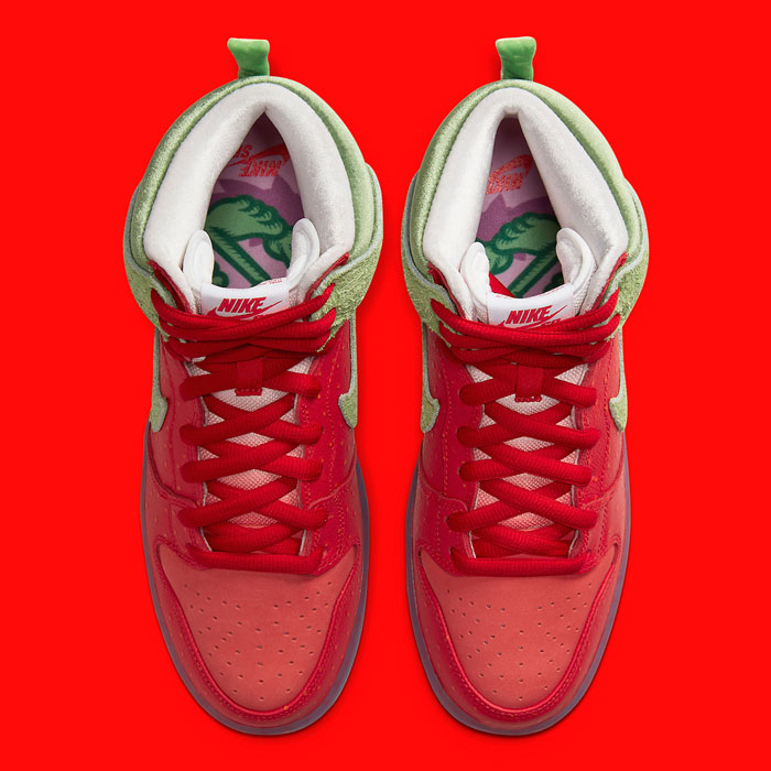 Nike SB Dunk High「Strawberry Cough」红绿配色官图曝光图片3