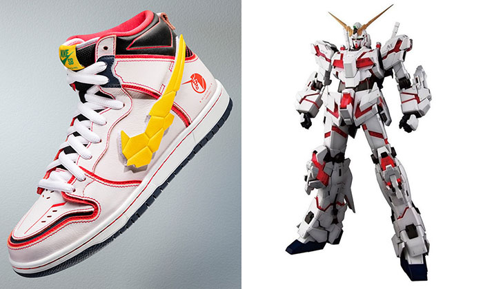 高达Gundam和Nike SB Dunk High联名鞋曝光图片4