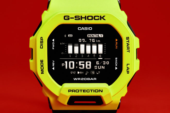 G-SHOCK推出首款方形表盘 G-SQUAD GBD-200 系列手表图片2