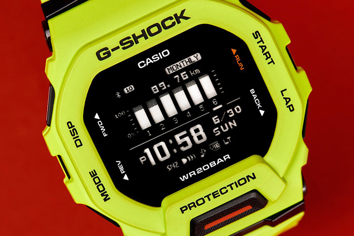 G-SHOCK推出首款方形表盘 G-SQUAD GBD-200 系列手表图片4
