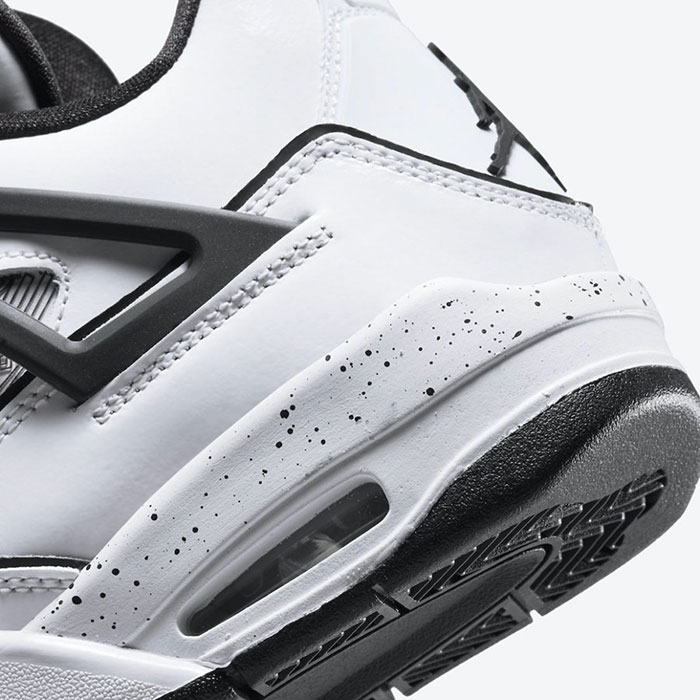 全新Air Jordan 4 GS “DIY”黑白涂鸦配色篮球鞋曝光图片7