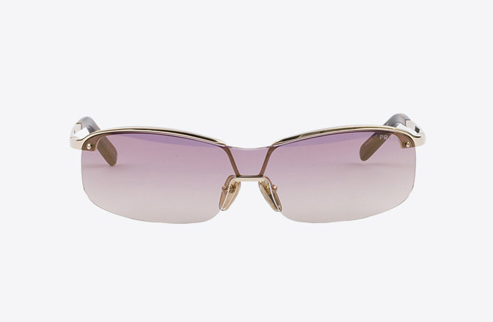 Prada Eyewear女士无框金属太阳镜上新图片1