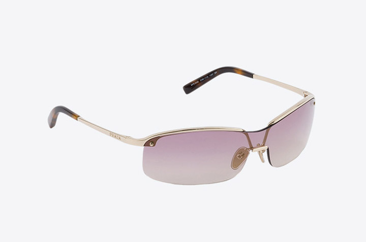 Prada Eyewear女士无框金属太阳镜上新图片2