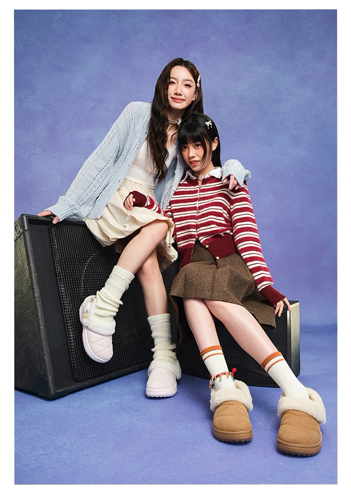 入秋脚感天花板！Crocs 2026冬季新款雪绒棉鞋解锁女生松弛穿搭图片
