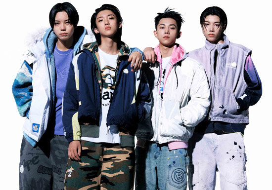 K-POP人气组合LNGSHOT诠释街头潮流先锋精神 演绎AAPE BY *A BATHING APE® 2026秋冬系列图片