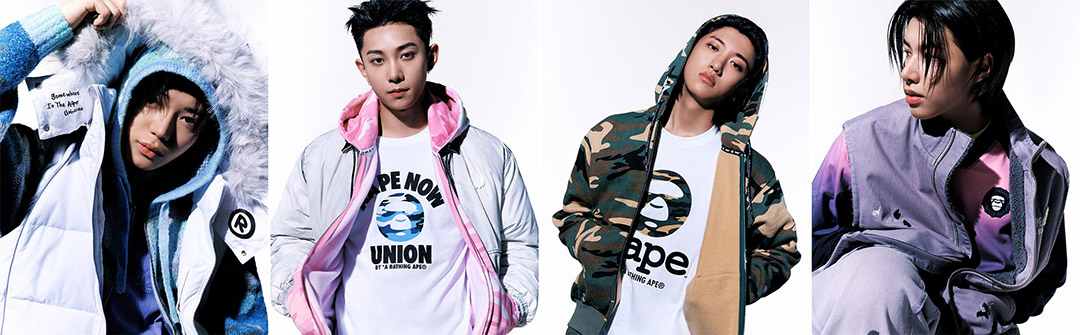 K-POP人气组合LNGSHOT诠释街头潮流先锋精神 演绎AAPE BY *A BATHING APE® 2026秋冬系列图片1